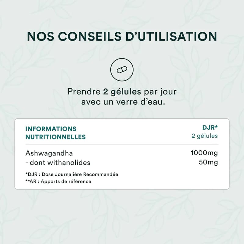 Supplément Bio Ashwagandha | Supplément Ashwagandha | Wellvita