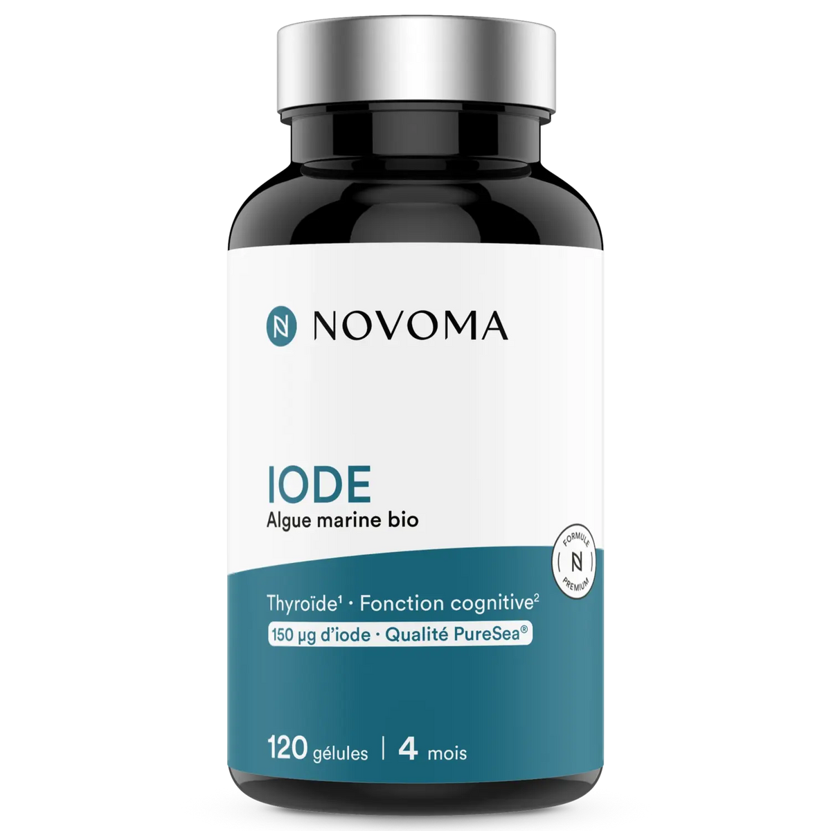 Iode Marin Bio Novoma — flacon 120 gélules, iode marin PureSea®