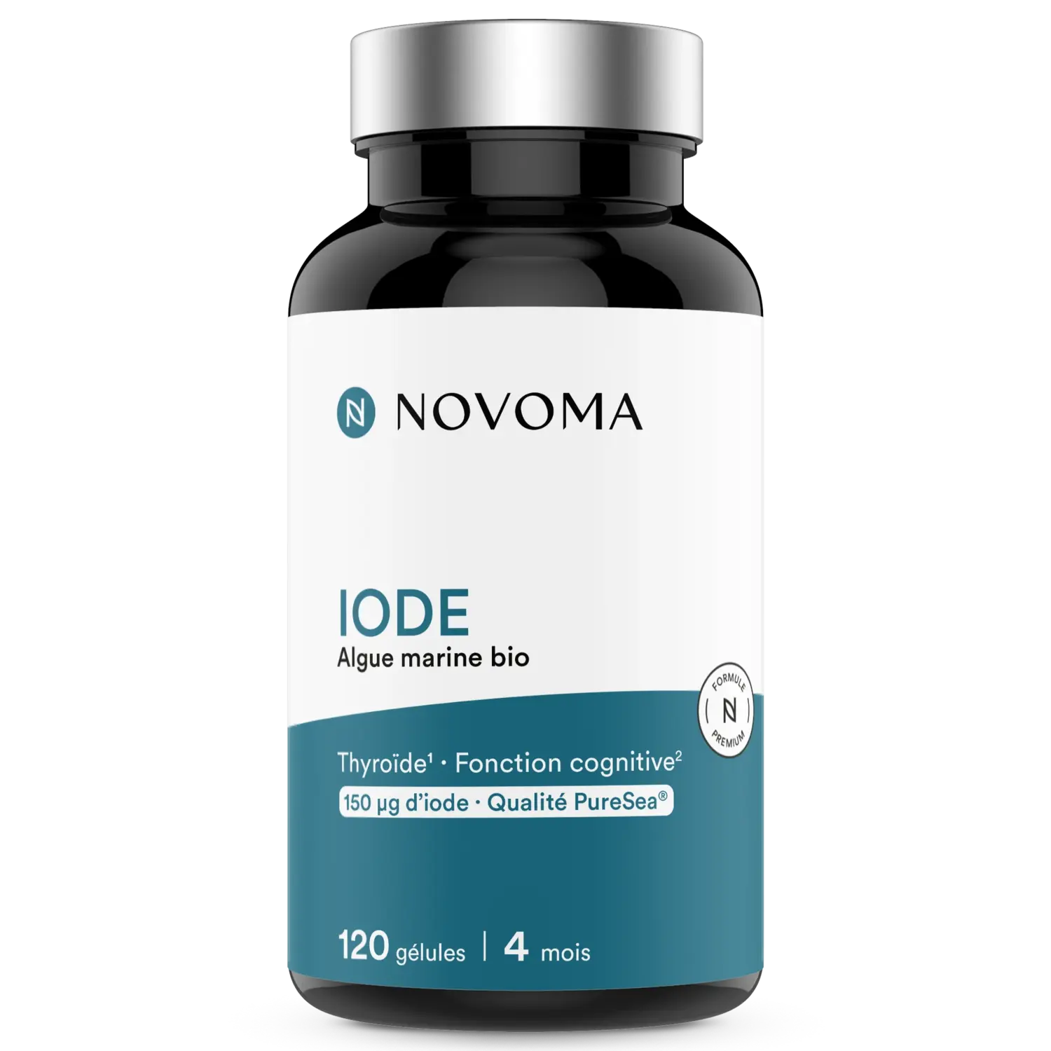Iode Marin Bio Novoma — flacon 120 gélules, iode marin PureSea®