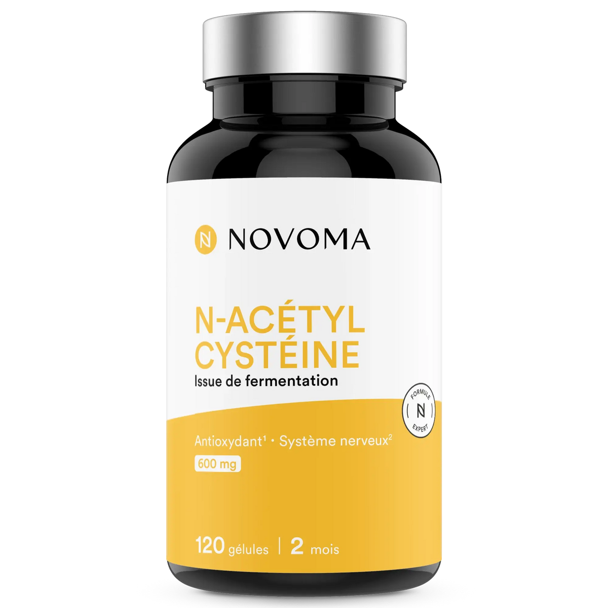 N-Acétylcystéine NAC Novoma — flacon 120 gélules, 600 mg