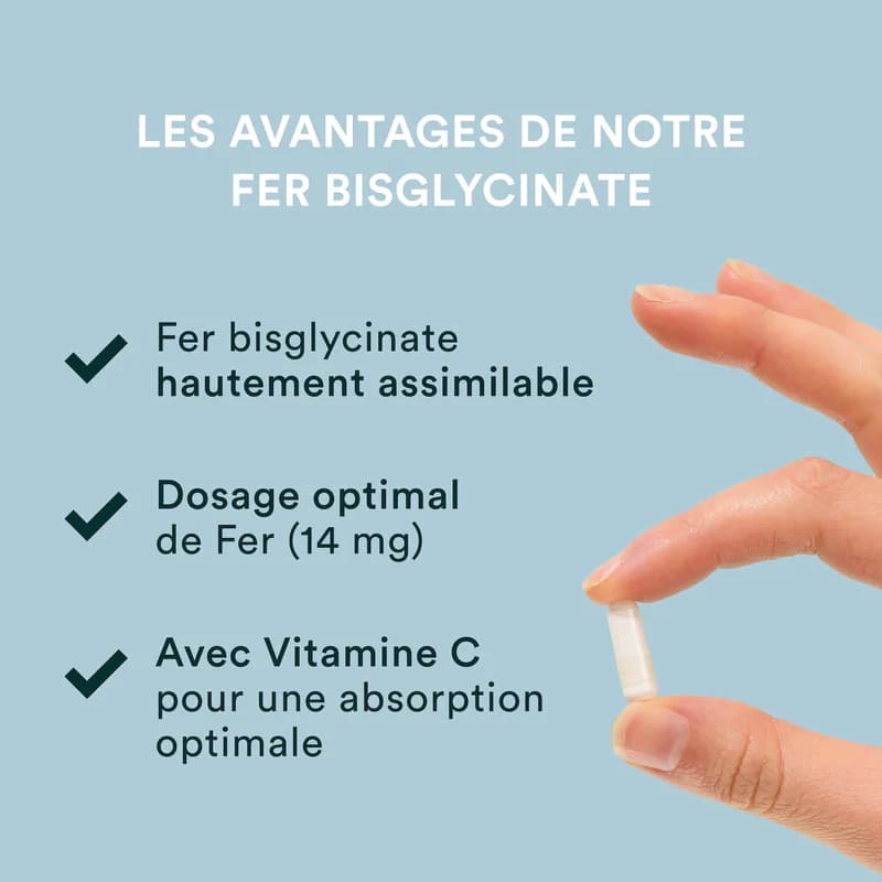 Supplément De Bisglycinate De Fer | Fer Bisglycinate | Wellvita