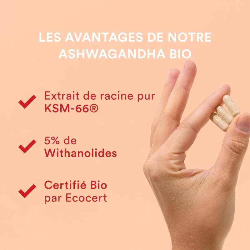 Supplément Bio Ashwagandha | Supplément Ashwagandha | Wellvita