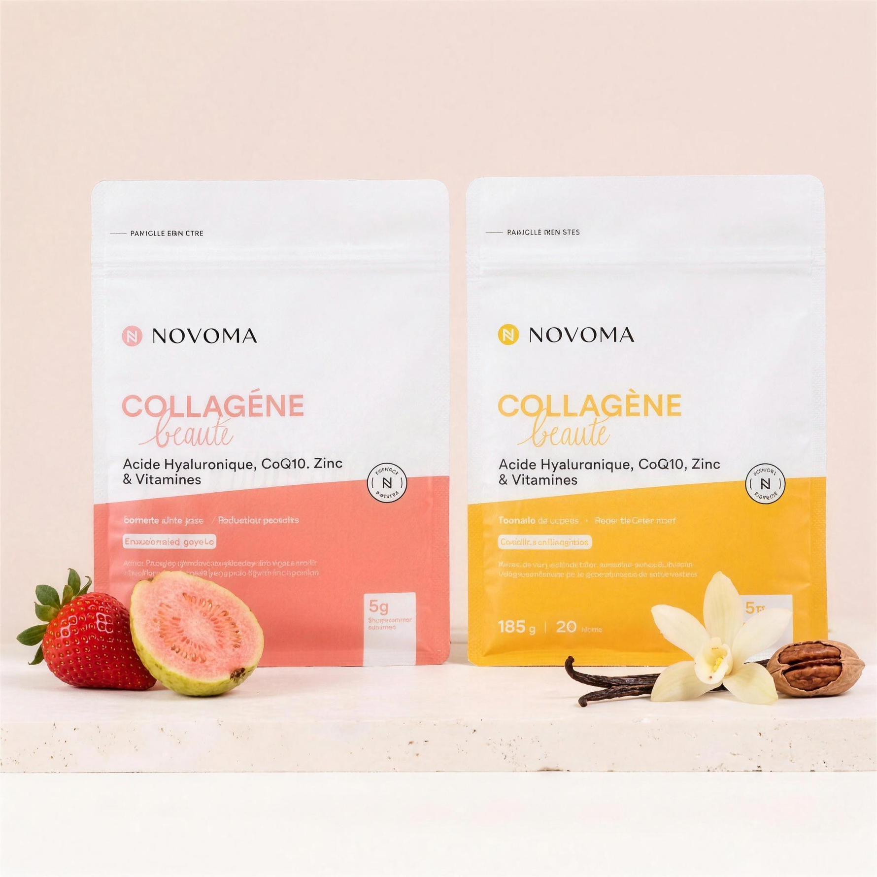 Collagène Beauté — deux saveurs au choix : Fraise-Goyave et Vanille-Pécan